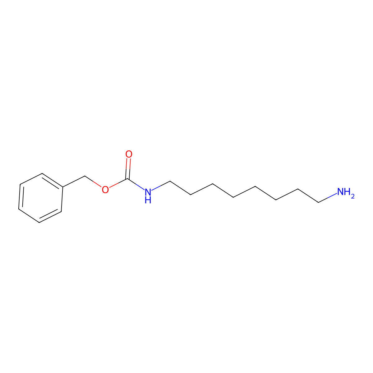 Carbamic acid, (8-aminooctyl)-, phenylmethyl ester molecular structure, CAS 66095-19-0