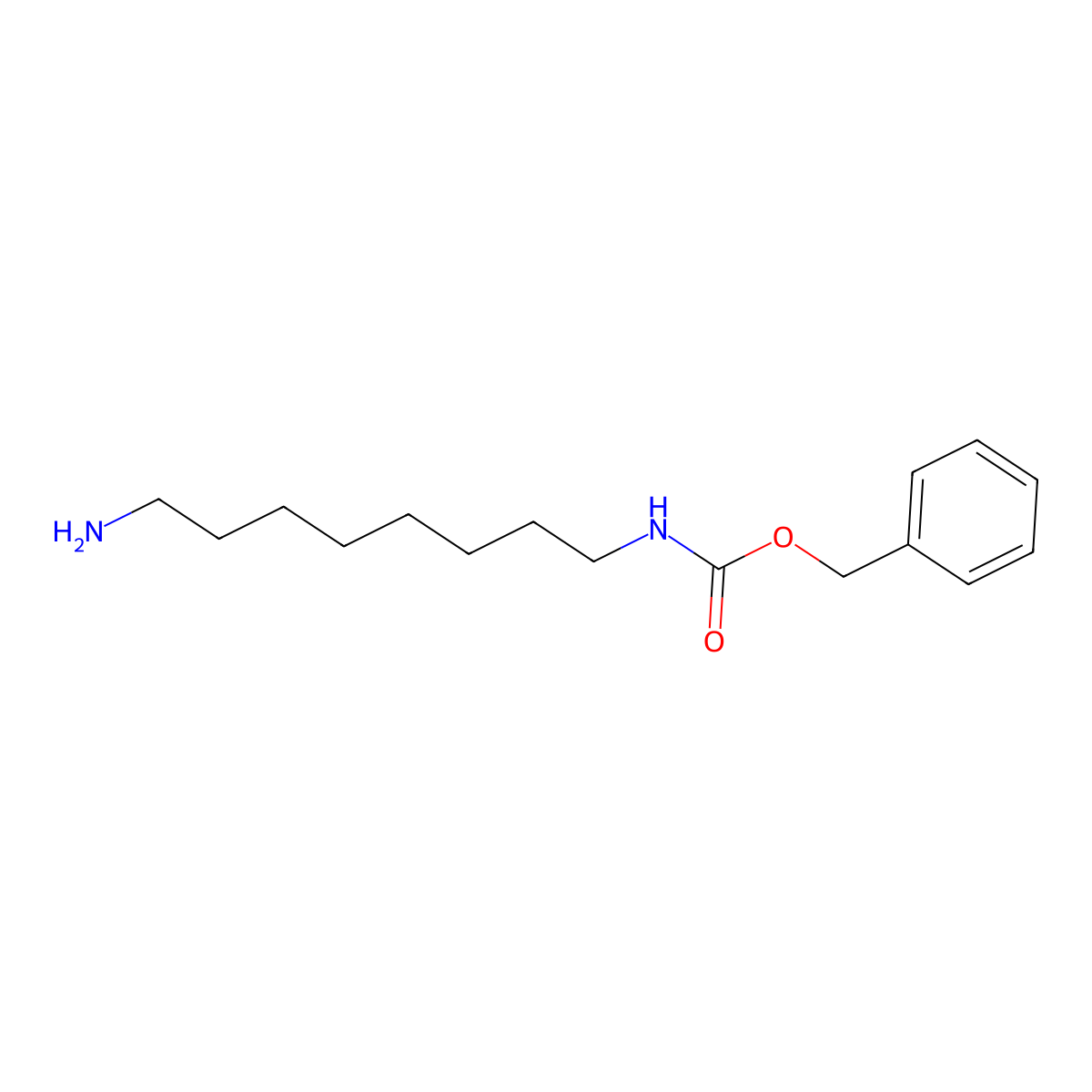Carbamic acid, (8-aminooctyl)-, phenylmethyl ester molecular structure, CAS 66095-19-0