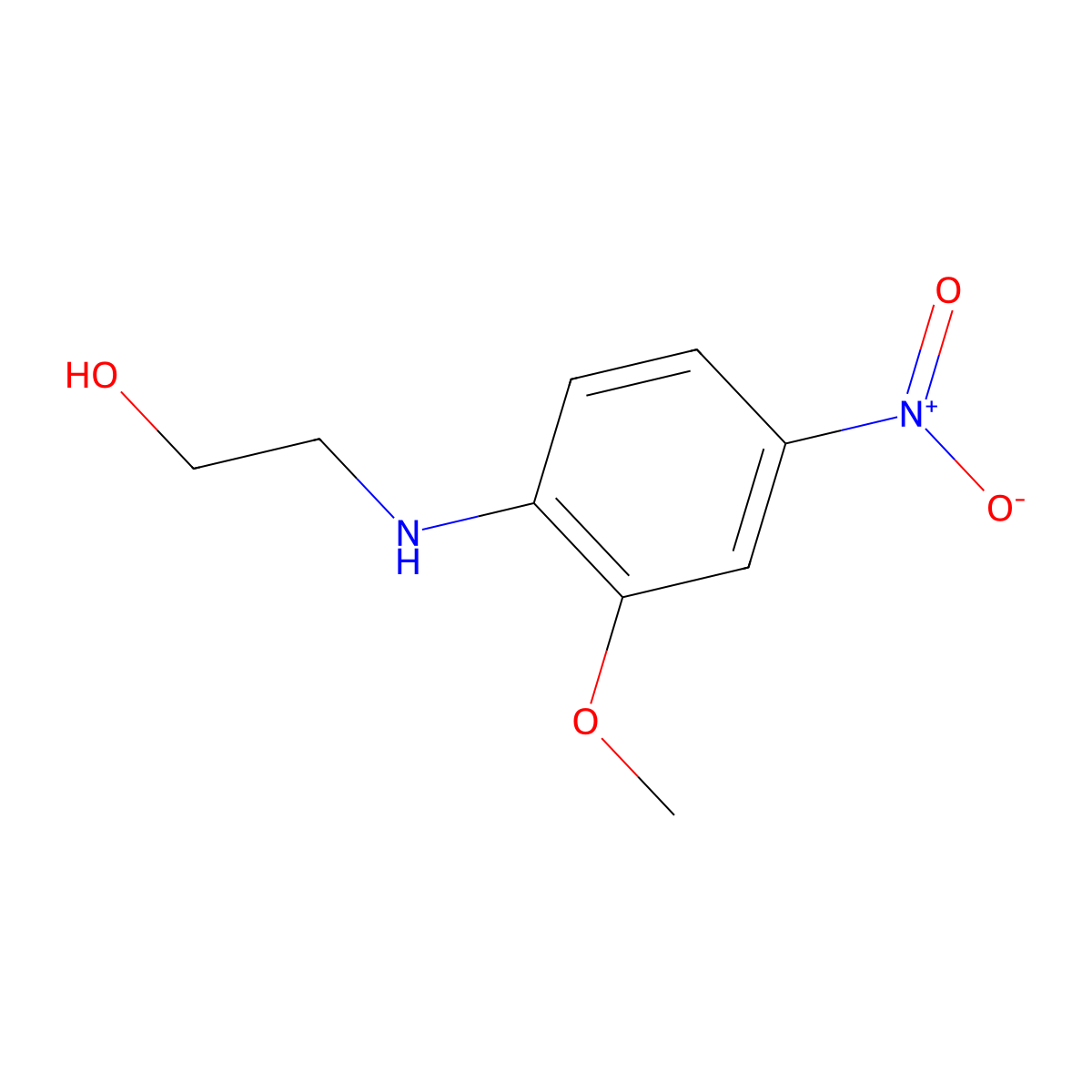2-((2-Methoxy-4-nitrophenyl)amino)ethanol molecular structure, CAS 66095-81-6