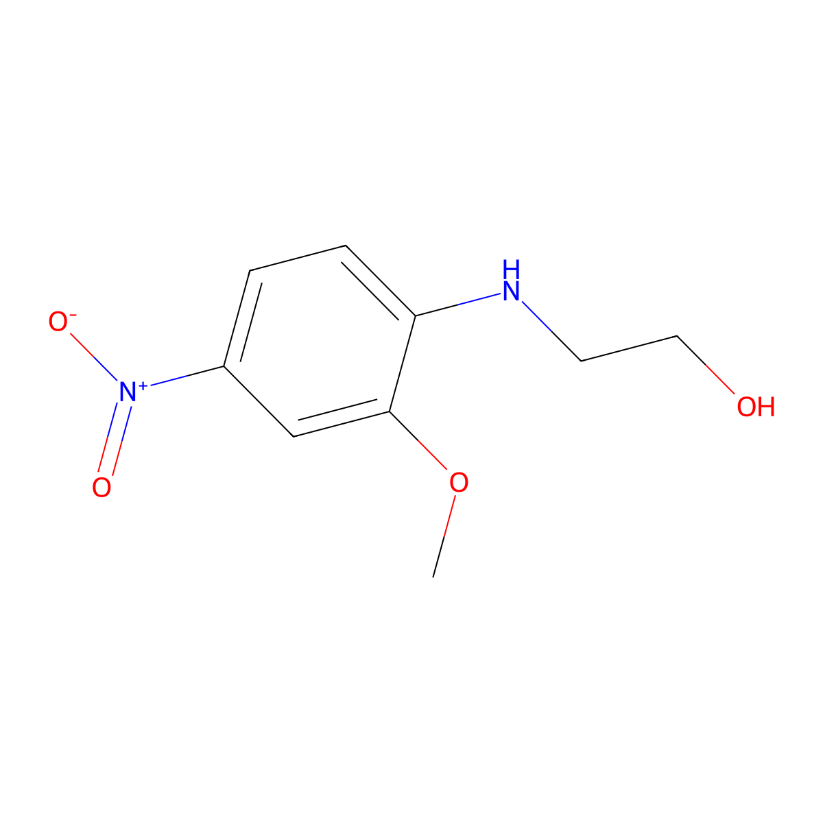 2-((2-Methoxy-4-nitrophenyl)amino)ethanol molecular structure, CAS 66095-81-6