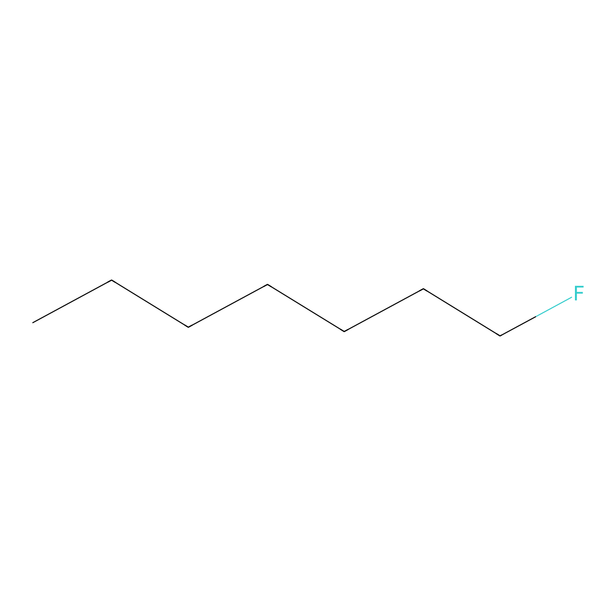 1-Fluoroheptane molecular structure, CAS 661-11-0