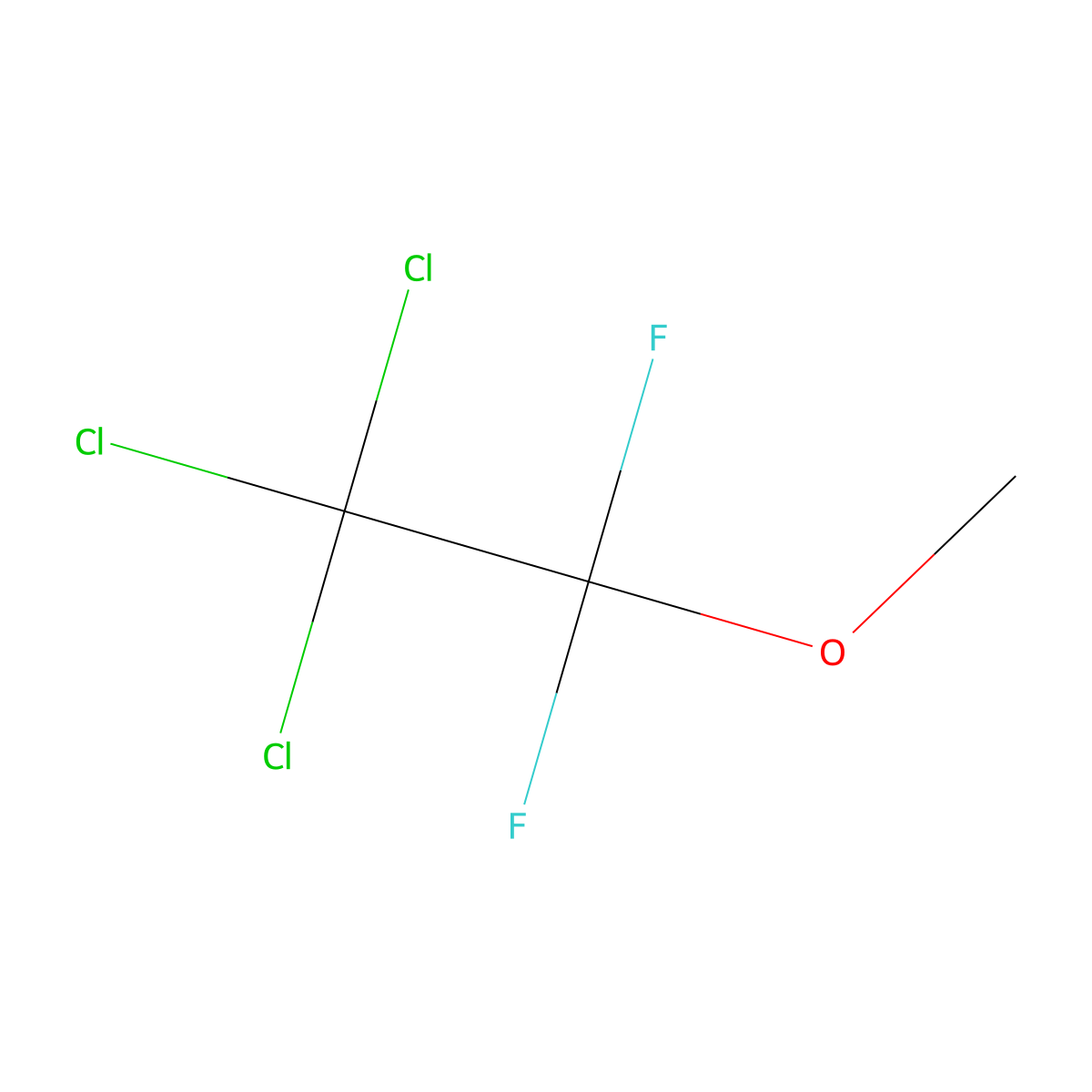 1,1-Difluoro-2,2,2-trichloroethyl methyl ether molecular structure, CAS 661-75-6