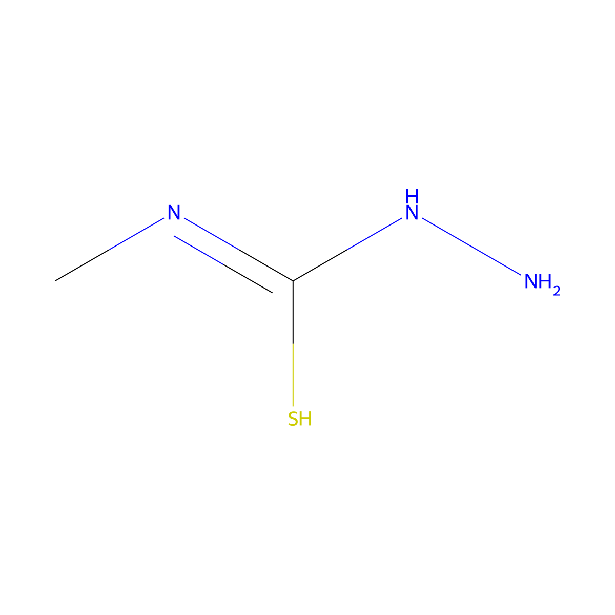 N-amino-N'-methylcarbamimidothioic acid molecular structure, CAS 6610-29-3
