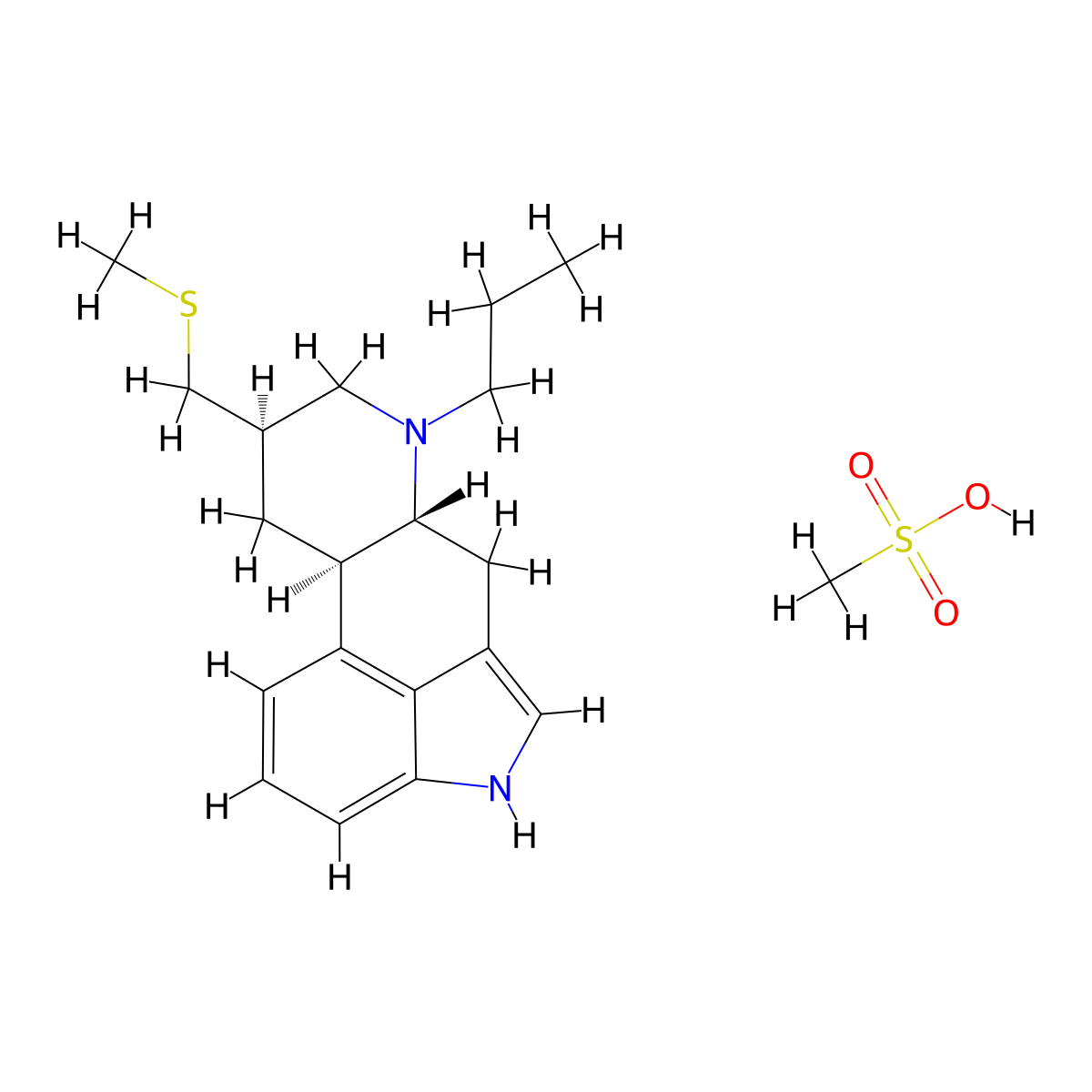 Pergolide Mesylate molecular structure, CAS 66104-23-2