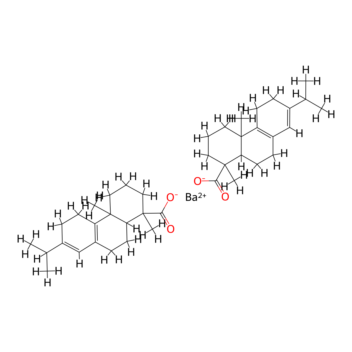 Barium abietate molecular structure, CAS 66104-41-4