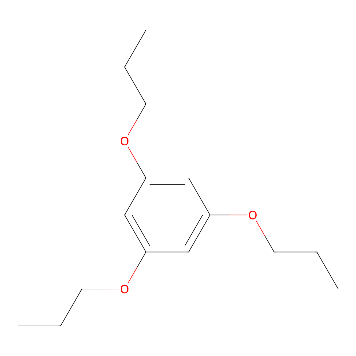 1,3,5-Tripropoxybenzene molecular structure, CAS 66104-54-9