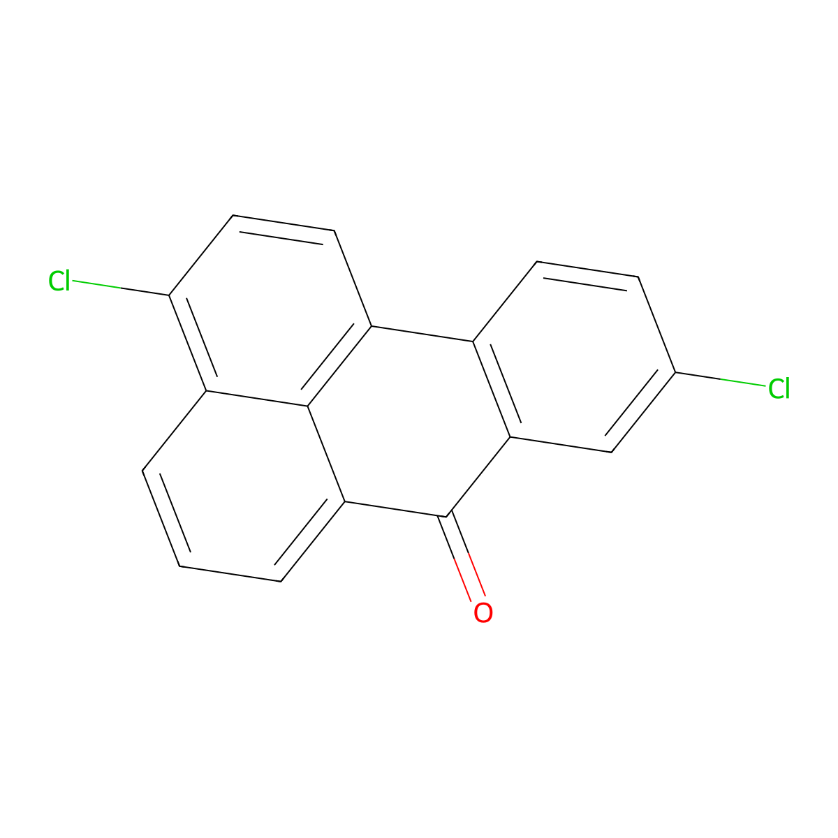 3,9-dichloro-7H-benz[de]anthracen-7-one molecular structure, CAS 66104-58-3