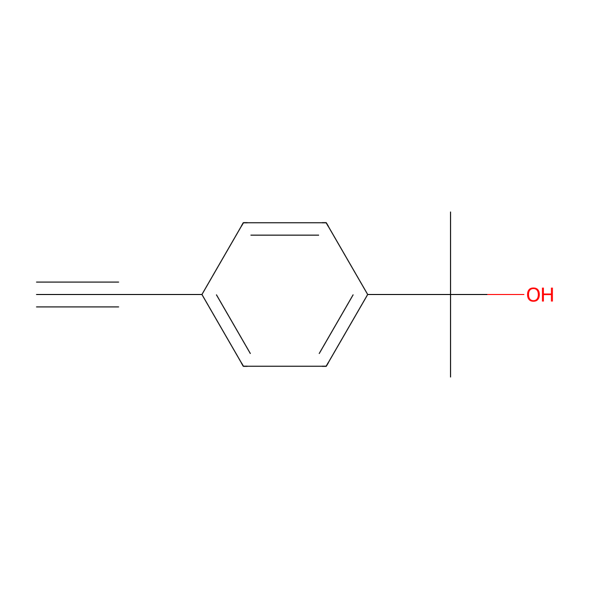 2-(4-Ethynylphenyl)propan-2-ol molecular structure, CAS 66106-97-6