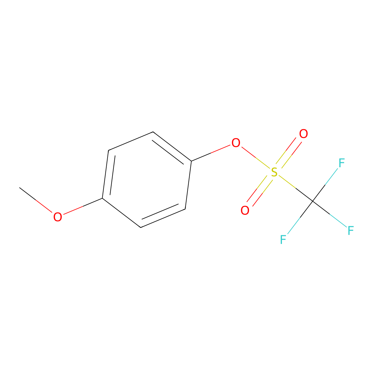 4-Methoxyphenyl Trifluoromethanesulfonate molecular structure, CAS 66107-29-7