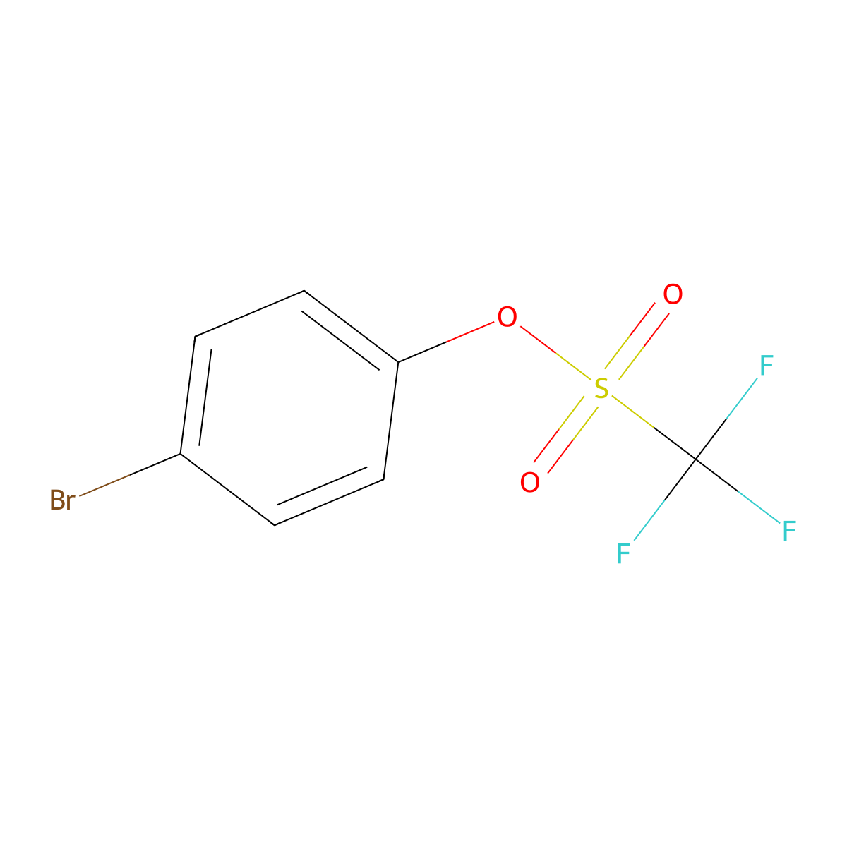 4-Bromophenyl triflate molecular structure, CAS 66107-30-0