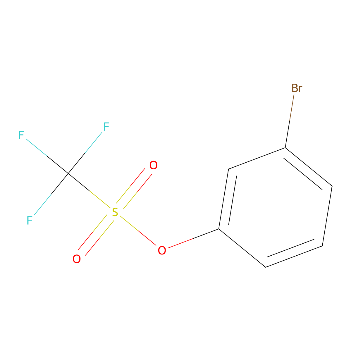 3-Bromophenyl trifluoromethanesulfonate molecular structure, CAS 66107-31-1
