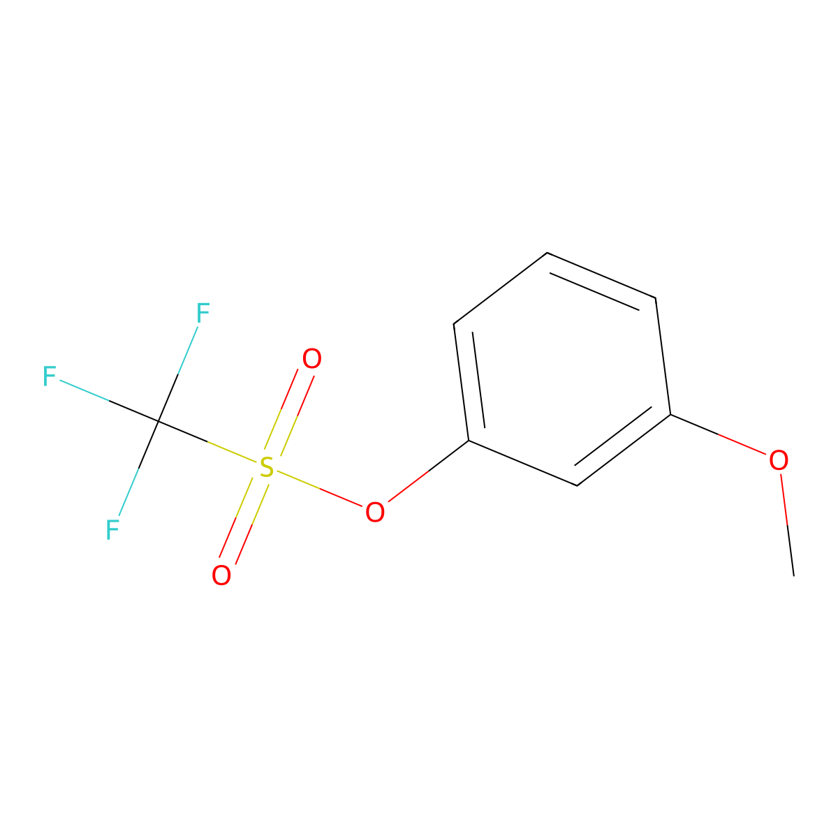3-Methoxyphenyl trifluoromethanesulfonate molecular structure, CAS 66107-33-3