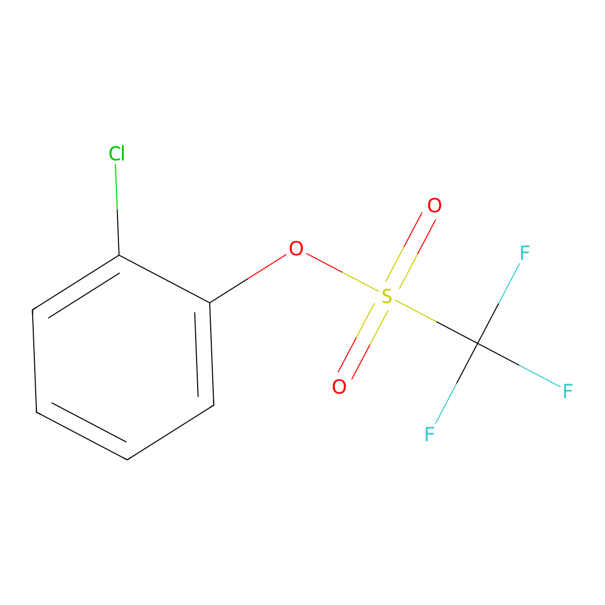 2-Chlorophenyl Trifluoromethanesulfonate molecular structure, CAS 66107-36-6