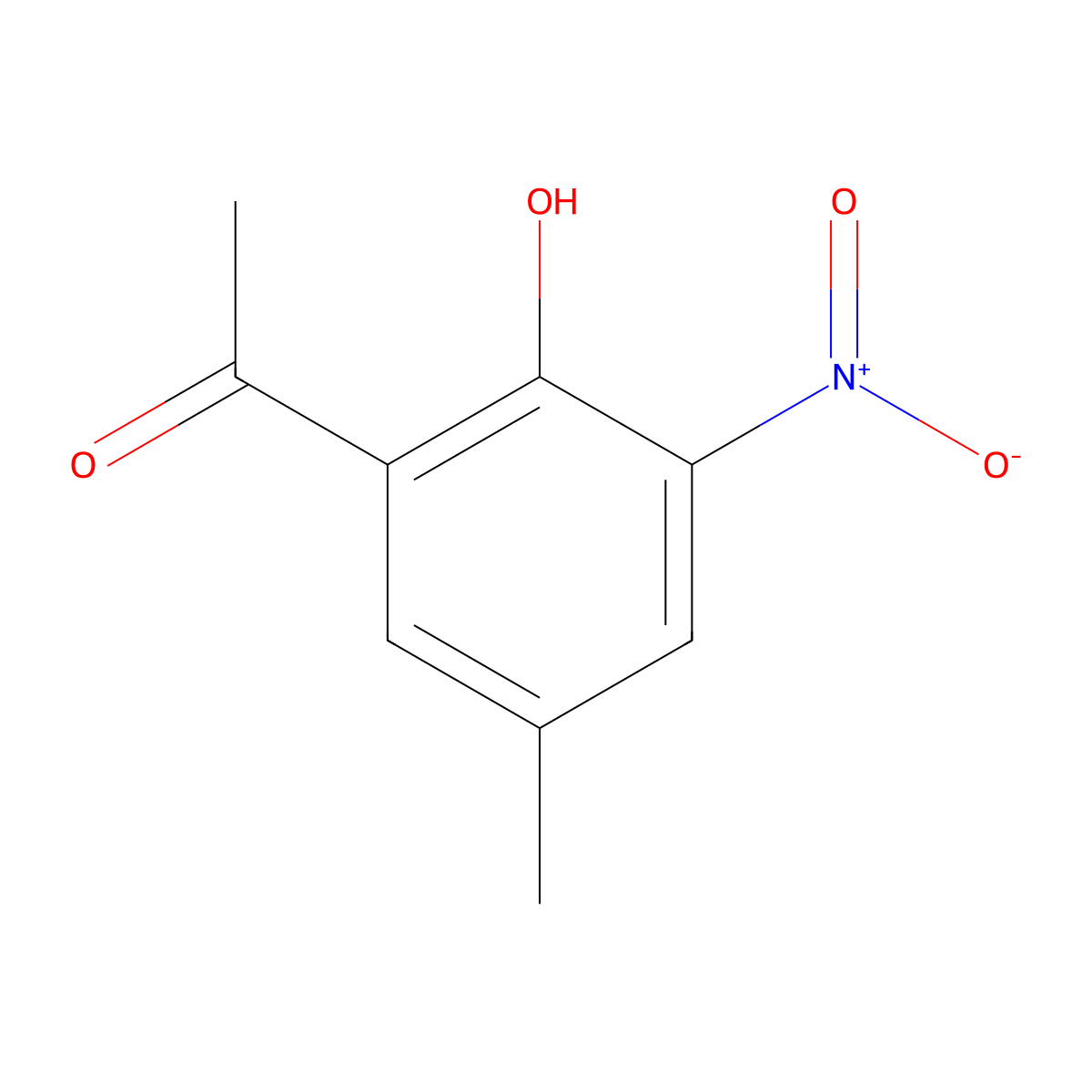 2'-Hydroxy-5'-methyl-3'-nitroacetophenone molecular structure, CAS 66108-30-3