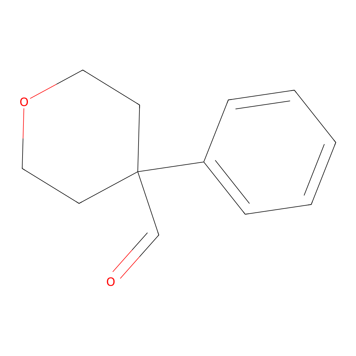 4-Phenyloxane-4-carbaldehyde molecular structure, CAS 66109-88-4
