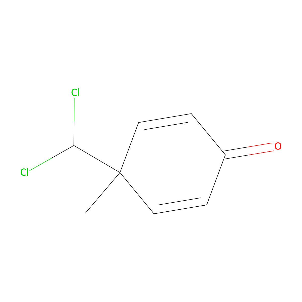 4-Dichloromethyl-4-methyl-2,5-cyclohexadien-1-one molecular structure, CAS 6611-78-5
