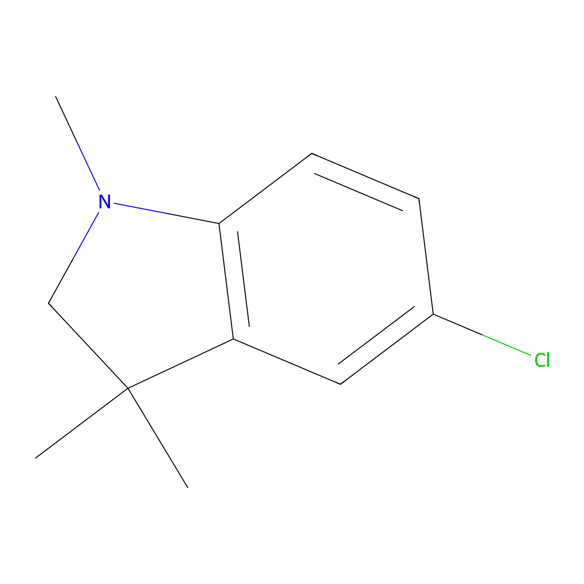 5-Chloro-1,3,3-trimethylindoline molecular structure, CAS 66113-37-9