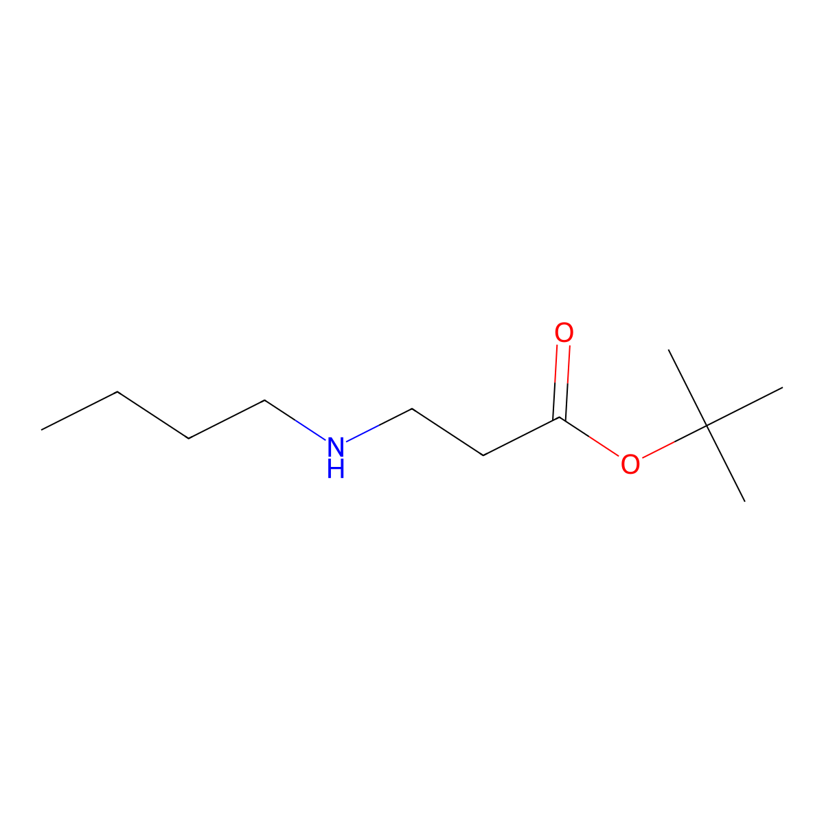 Tert-butyl 3-(butylamino)propanoate molecular structure, CAS 66116-19-6