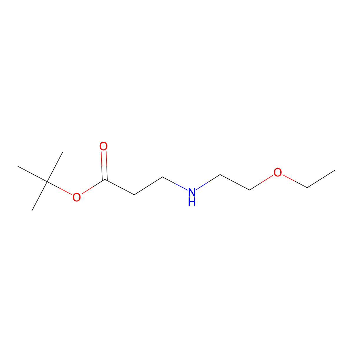 tert-Butyl 3-[(2-ethoxyethyl)amino]propanoate molecular structure, CAS 66116-25-4
