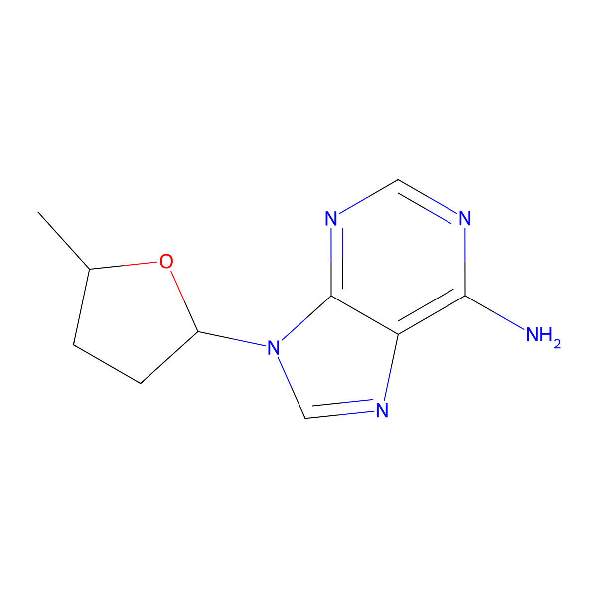 2',3',5'-Trideoxyadenosine molecular structure, CAS 6612-70-0
