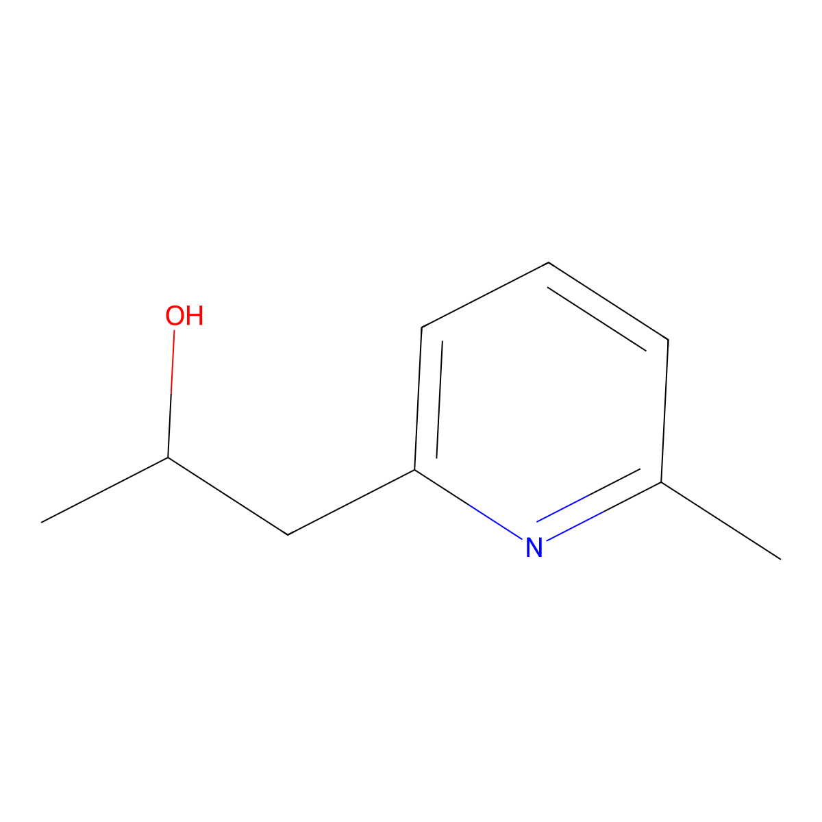 1-(6-Methylpyridin-2-yl)propan-2-ol molecular structure, CAS 66120-51-2