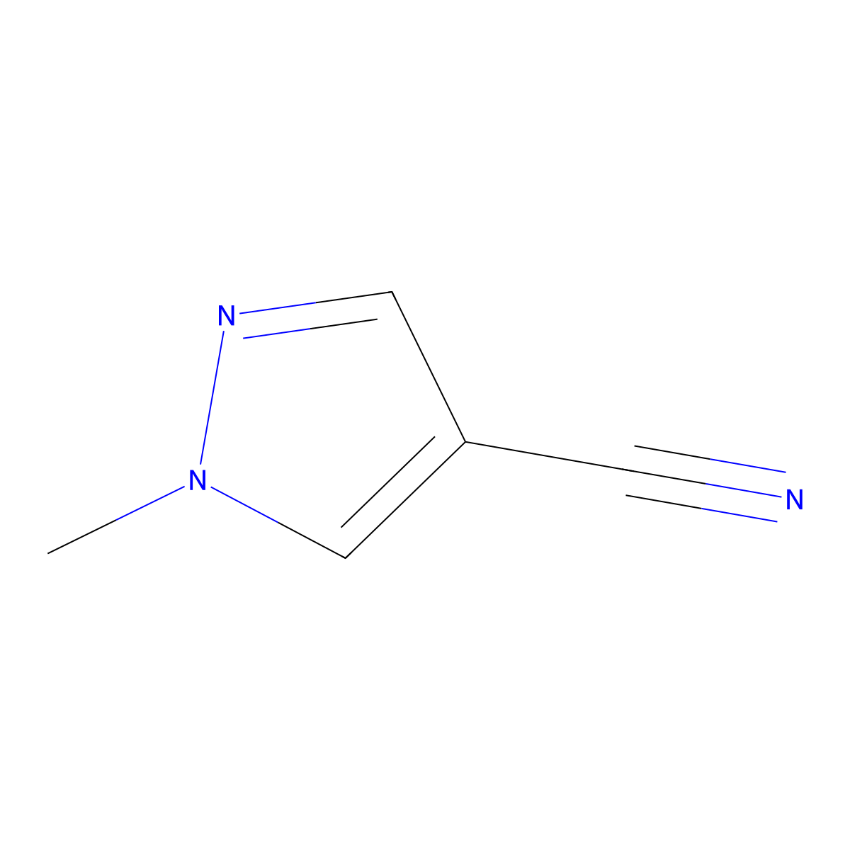 1-methyl-1H-pyrazole-4-carbonitrile molecular structure, CAS 66121-71-9