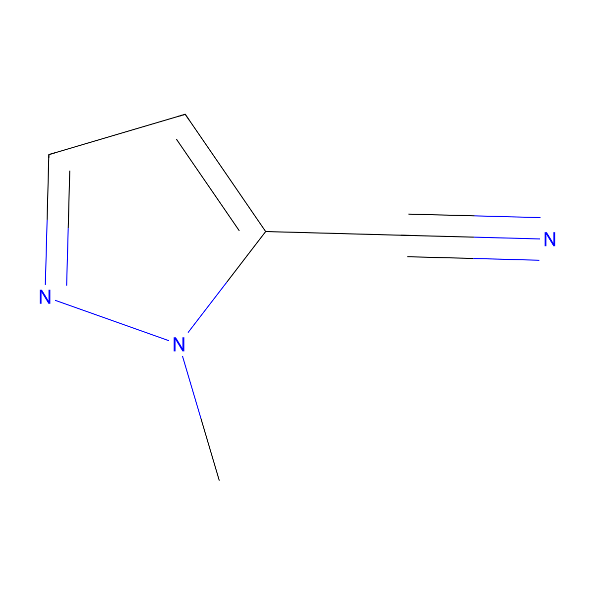 1-methyl-1H-pyrazole-5-carbonitrile molecular structure, CAS 66121-72-0