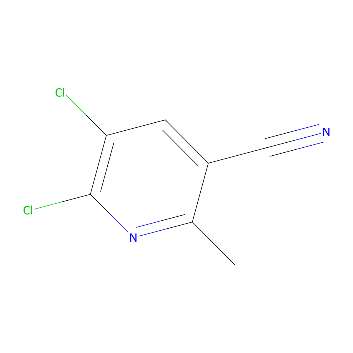 5,6-Dichloro-2-methylpyridine-3-carbonitrile molecular structure, CAS 66122-95-0