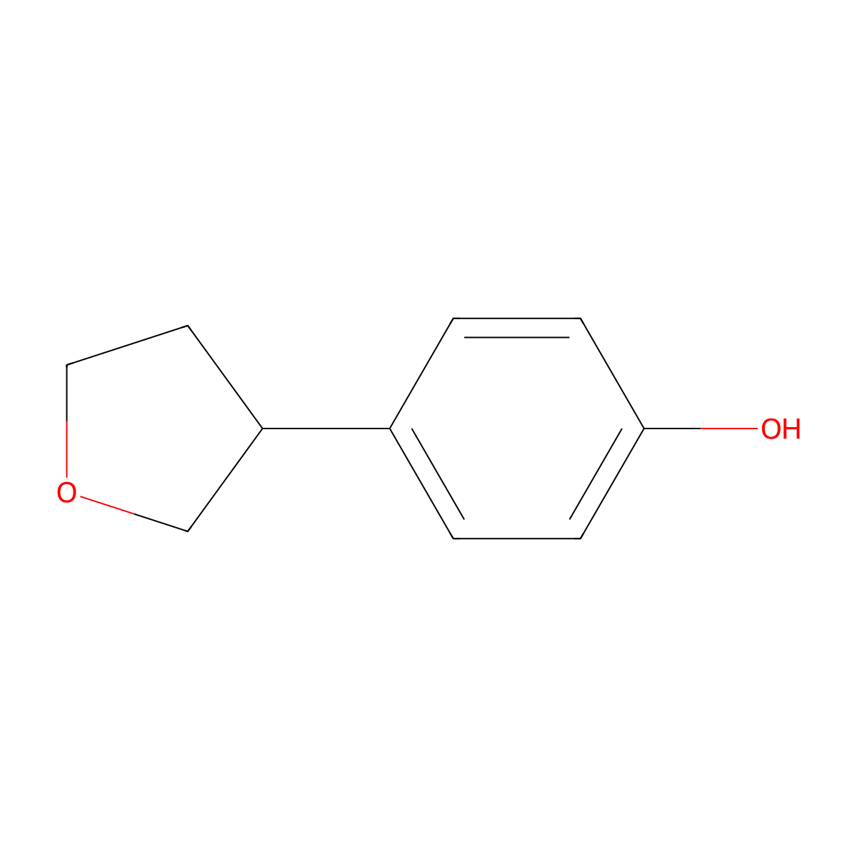 4-(Oxolan-3-yl)phenol molecular structure, CAS 66123-37-3