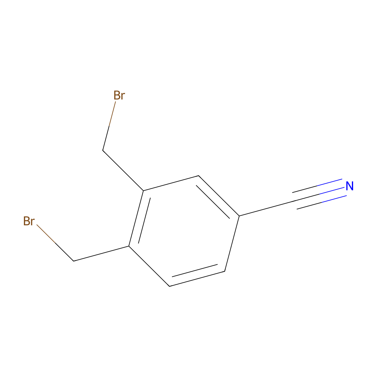 3,4-Bis(bromomethyl)benzonitrile molecular structure, CAS 66126-17-8