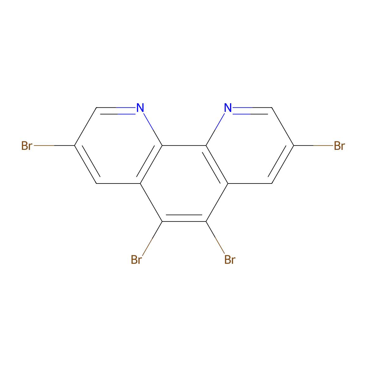 3,5,6,8-Tetrabromo-1,10-phenanthroline molecular structure, CAS 66127-00-2