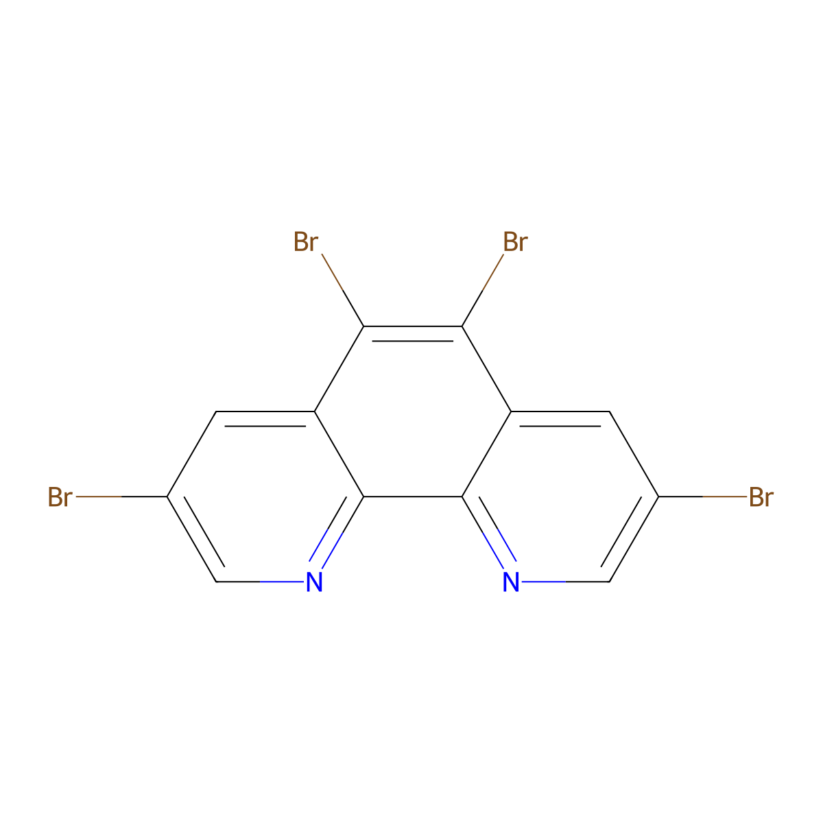 3,5,6,8-Tetrabromo-1,10-phenanthroline molecular structure, CAS 66127-00-2