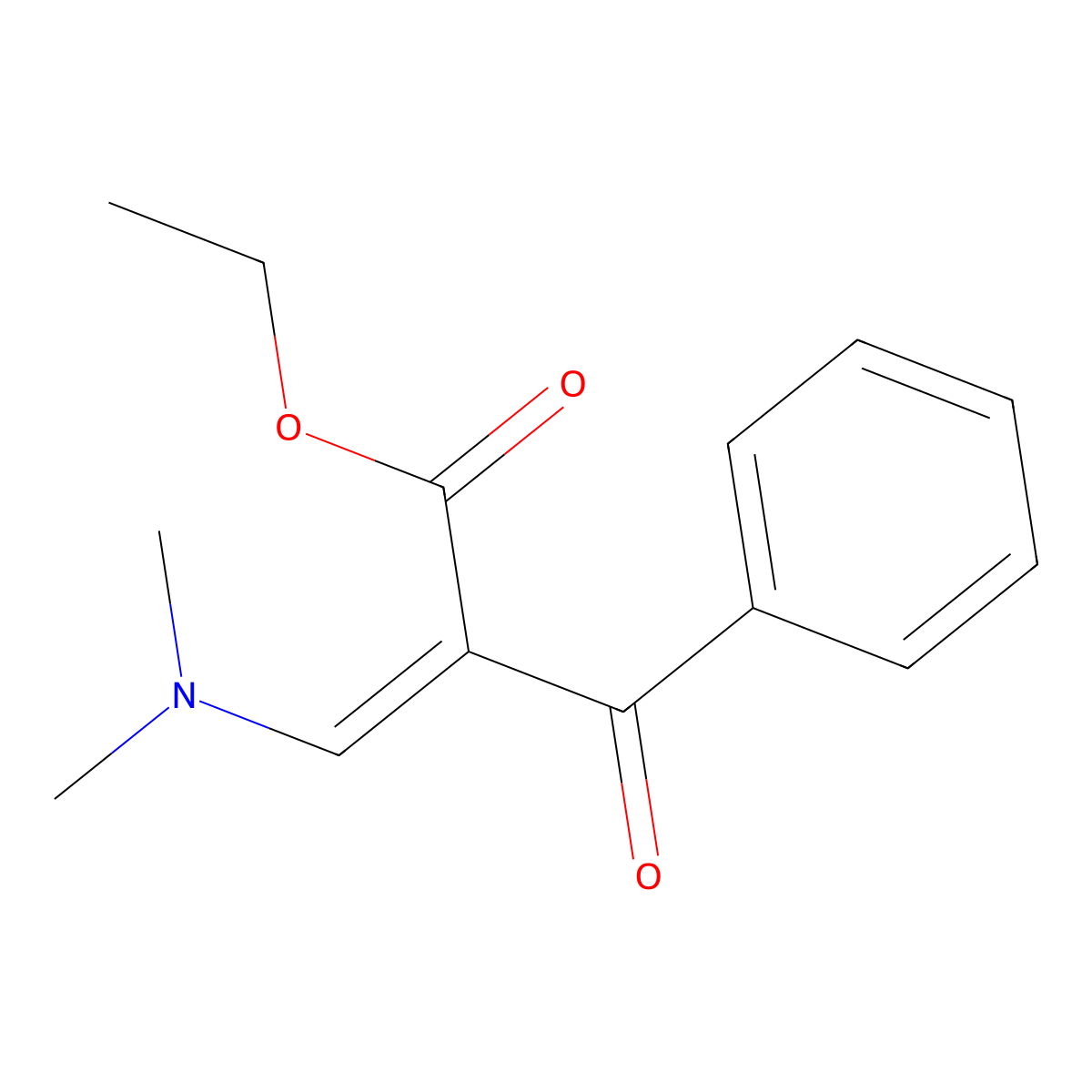 Ethyl-2-benzoyl-3-dimethylaminopropenoate molecular structure, CAS 66129-60-0