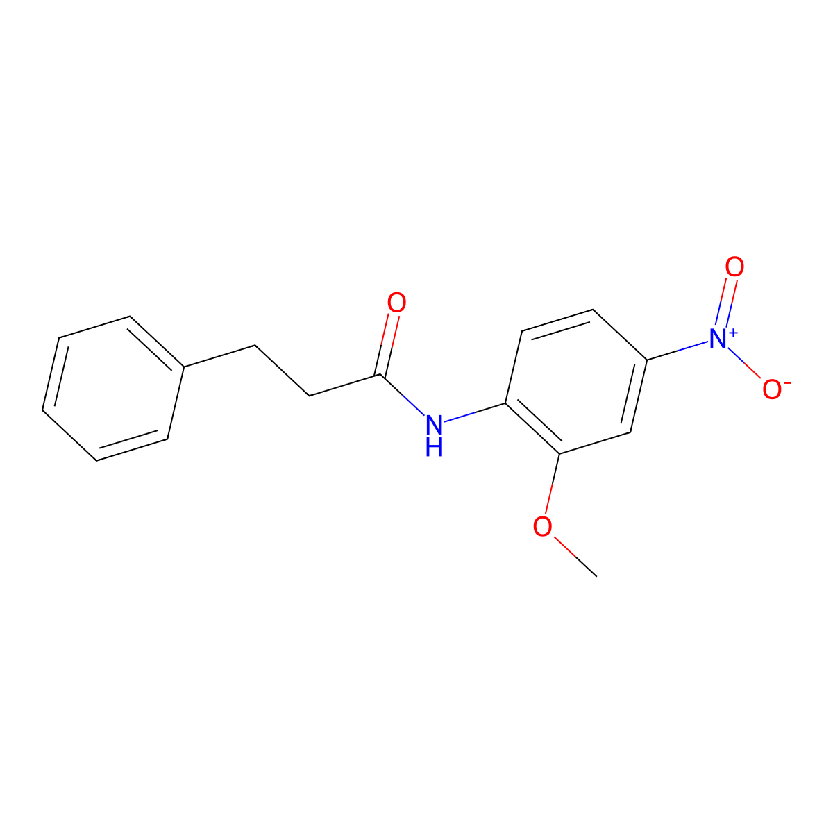 N-(2-methoxy-4-nitrophenyl)-3-phenylpropanamide molecular structure, CAS 6613-04-3