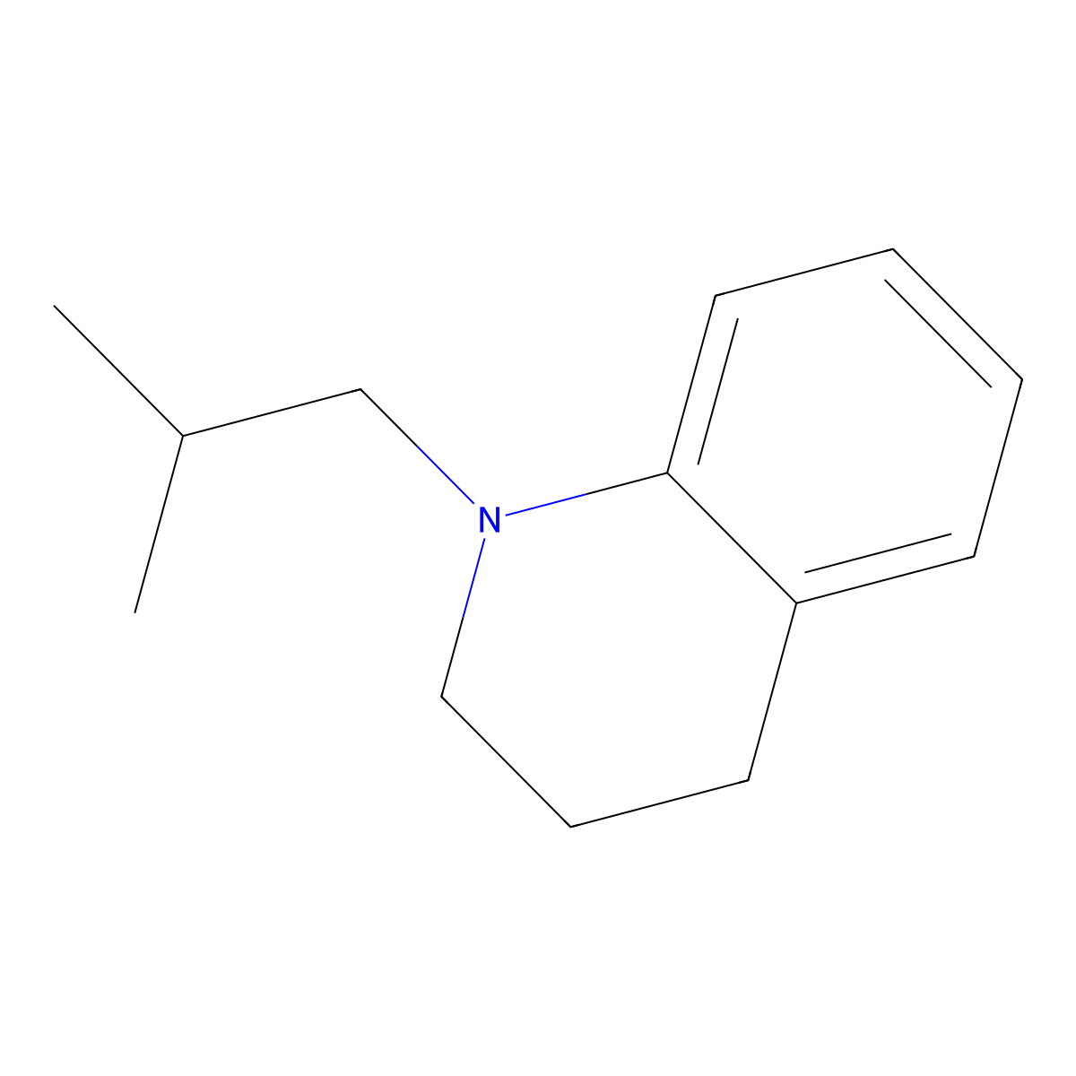 1-Isobutyl-1,2,3,4-tetrahydroquinoline molecular structure, CAS 6613-32-7