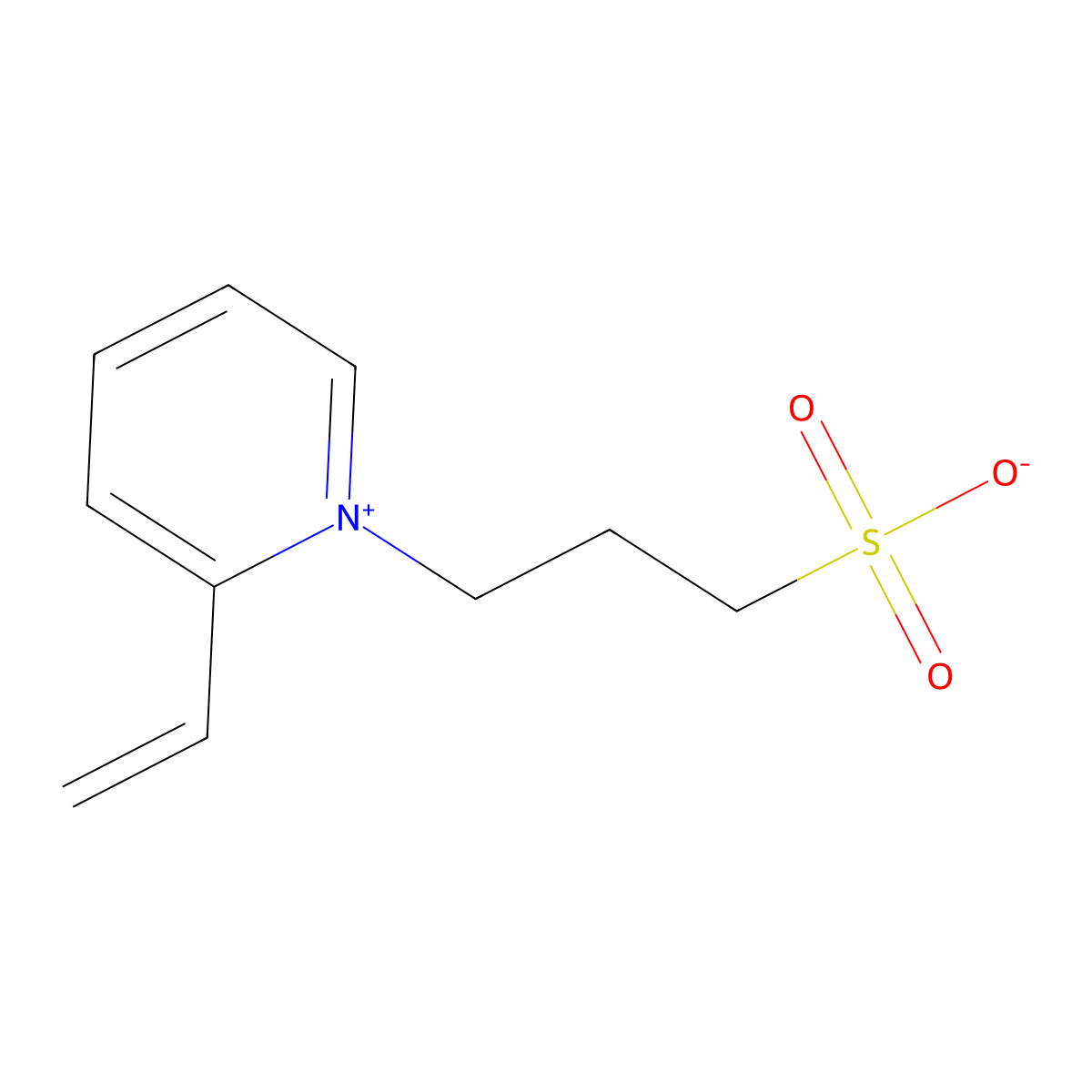 1-(3-Sulfonatopropyl)-2-vinylpyridinium molecular structure, CAS 6613-64-5
