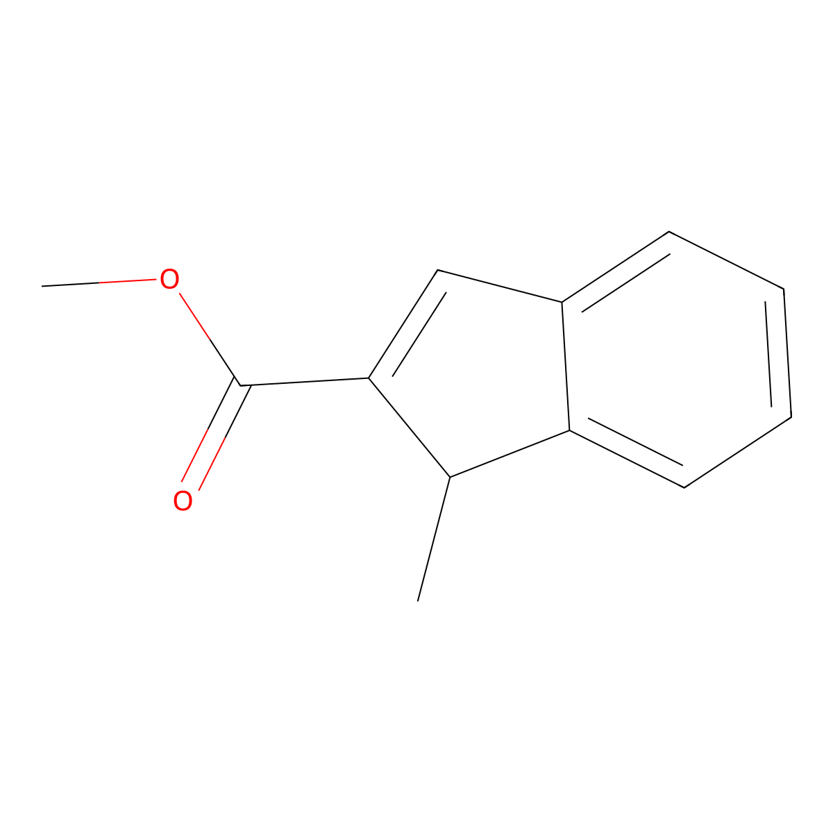 methyl 1-methyl-1H-indene-2-carboxylate molecular structure, CAS 66130-40-3