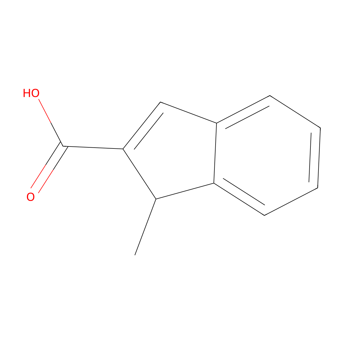 1-Methyl-1H-indene-2-carboxylic acid molecular structure, CAS 66130-41-4