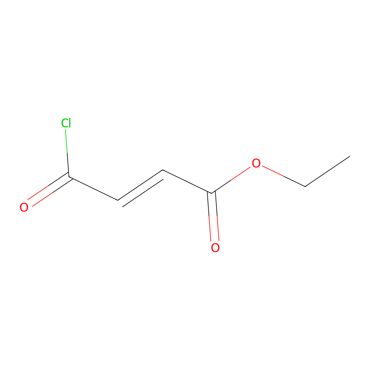 Ethyl 4-chloro-4-oxobut-2-enoate molecular structure, CAS 66130-92-5