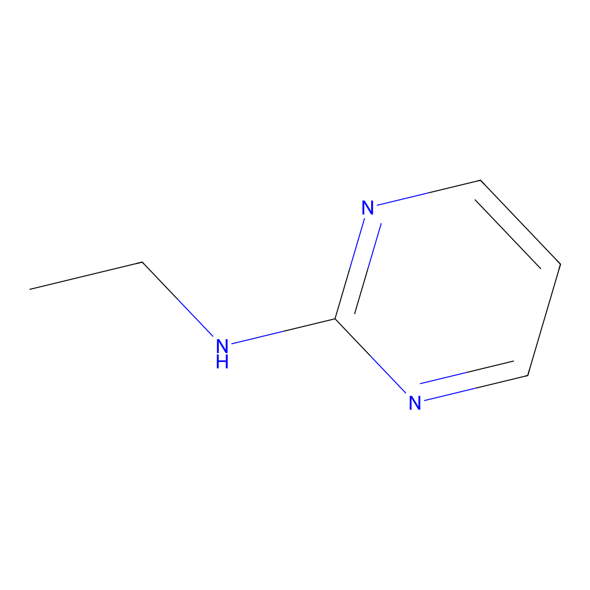 N-ethylpyrimidin-2-amine molecular structure, CAS 66131-70-2