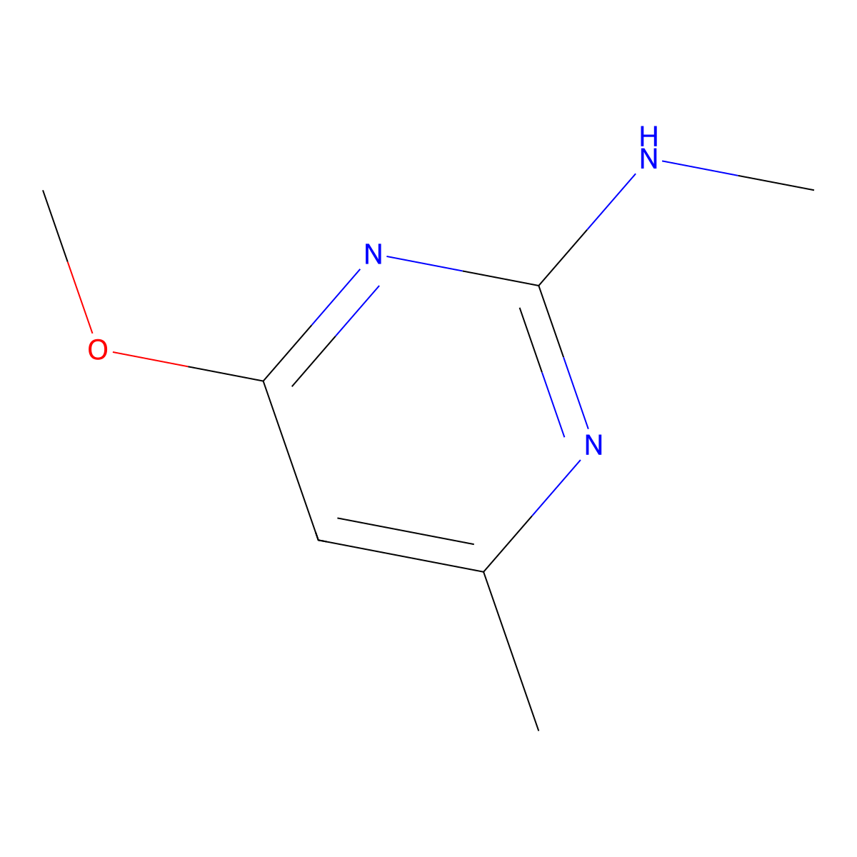 4-methoxy-N,6-dimethylpyrimidin-2-amine molecular structure, CAS 66131-76-8