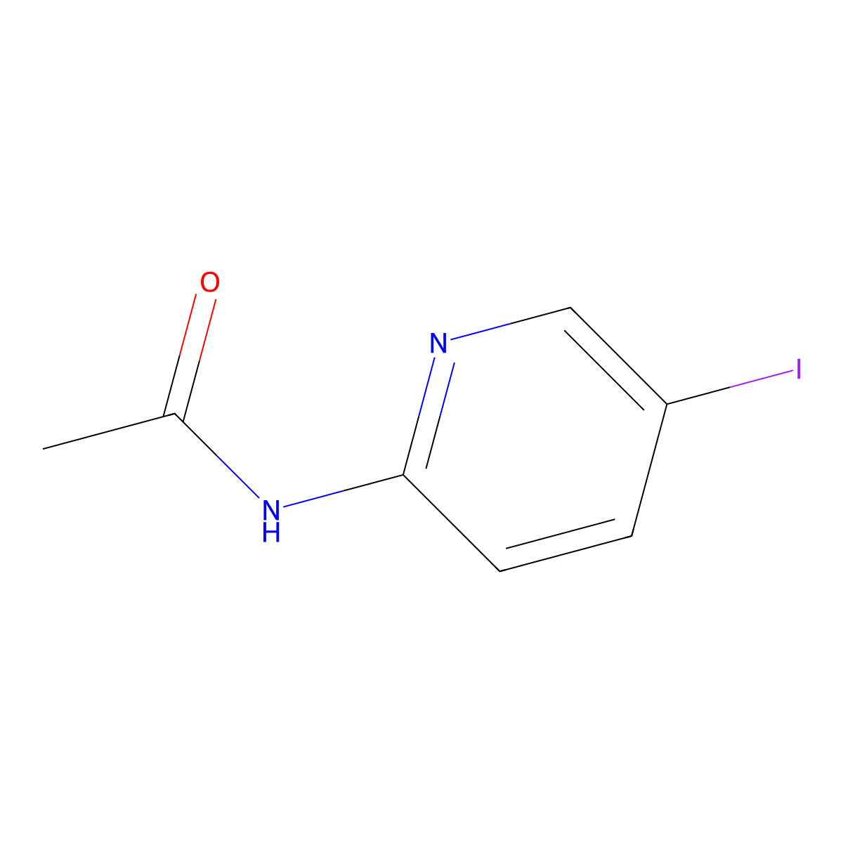 N-(5-iodopyridin-2-yl)acetamide molecular structure, CAS 66131-78-0