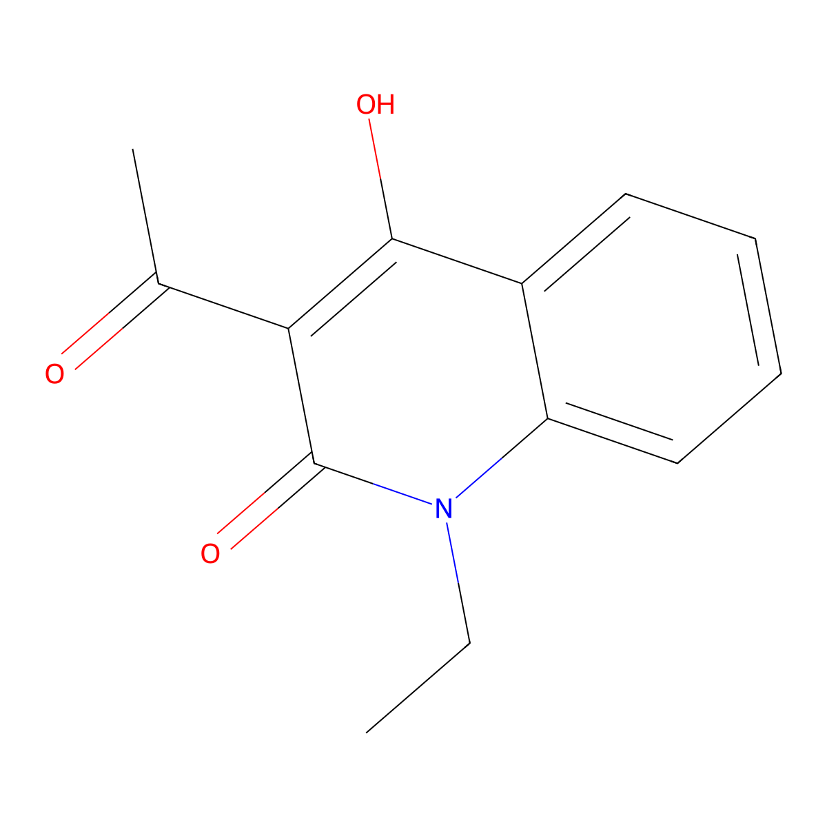 3-acetyl-1-ethyl-4-hydroxy-2(1H)-quinolinone molecular structure, CAS 66134-57-4