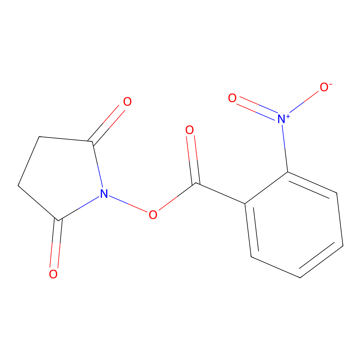 2,5-Pyrrolidinedione, 1-[(2-nitrobenzoyl)oxy]- molecular structure, CAS 66134-66-5