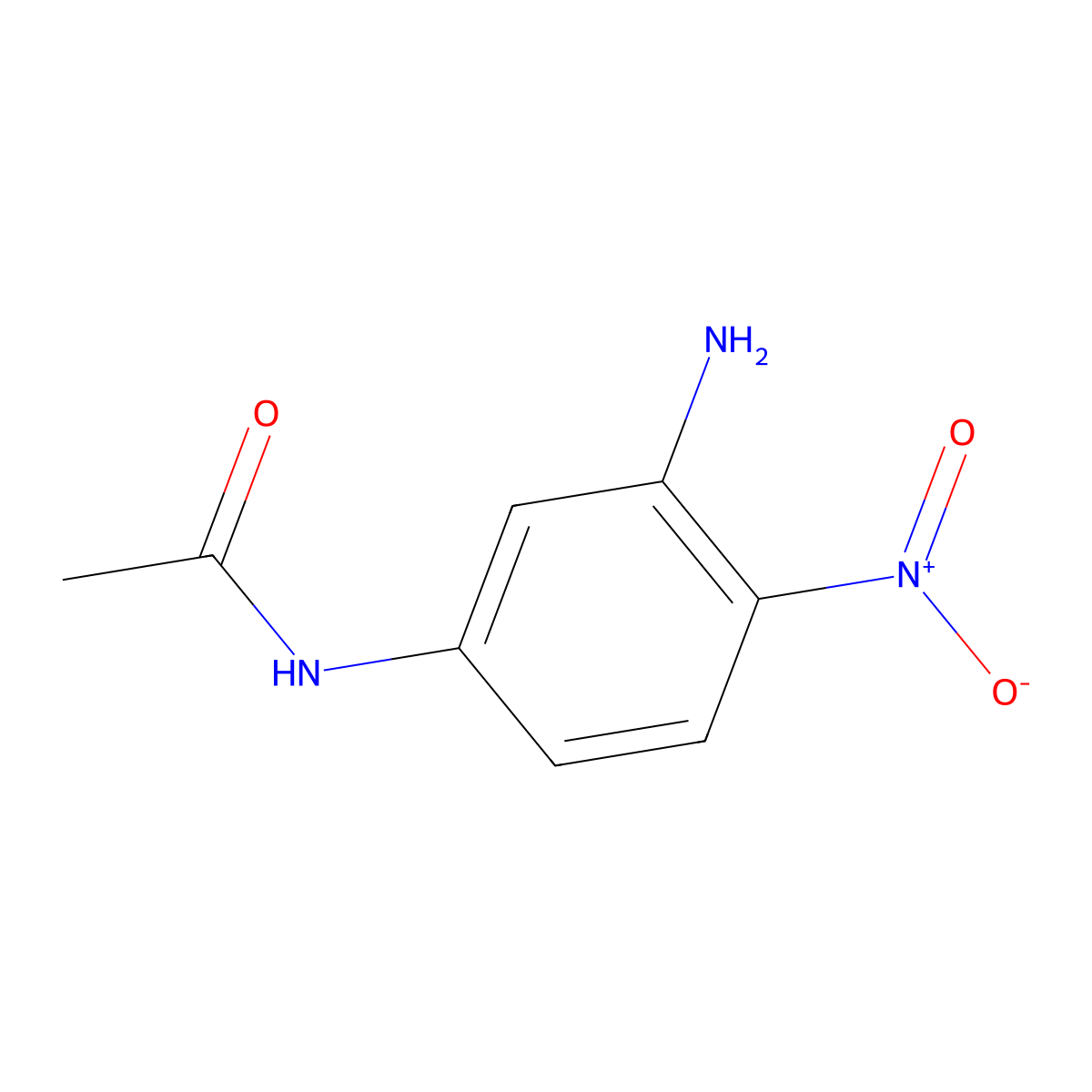 Acetamide, N-(3-amino-4-nitrophenyl)- molecular structure, CAS 66136-64-9