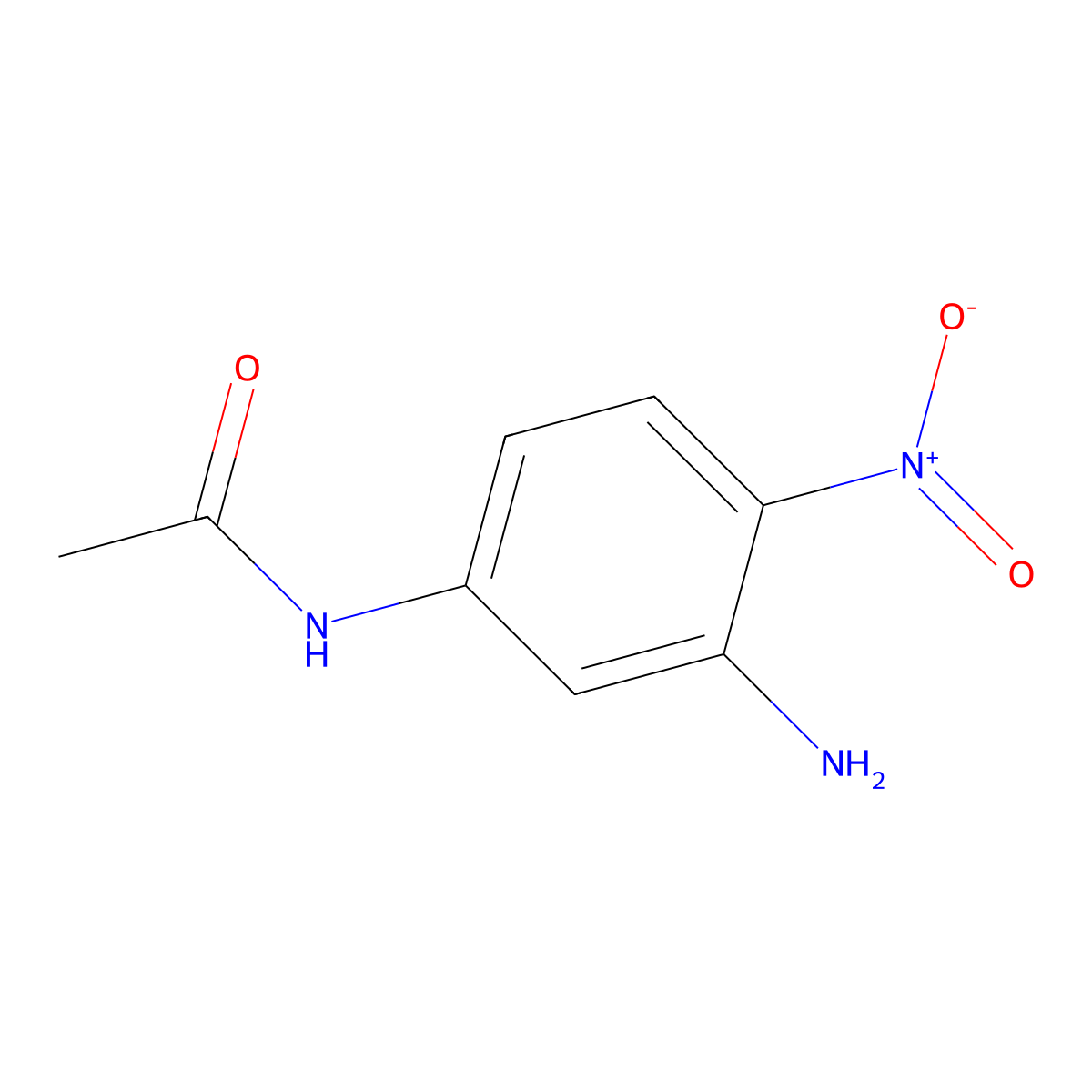 Acetamide, N-(3-amino-4-nitrophenyl)- molecular structure, CAS 66136-64-9