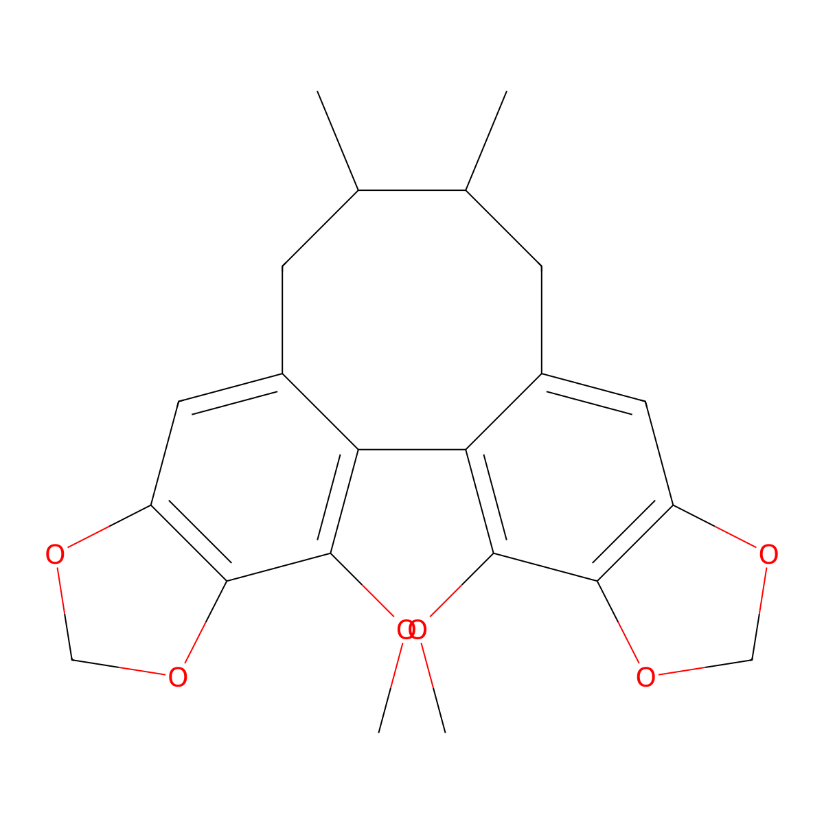 Schisandrin derivative molecular structure, CAS 66138-32-7