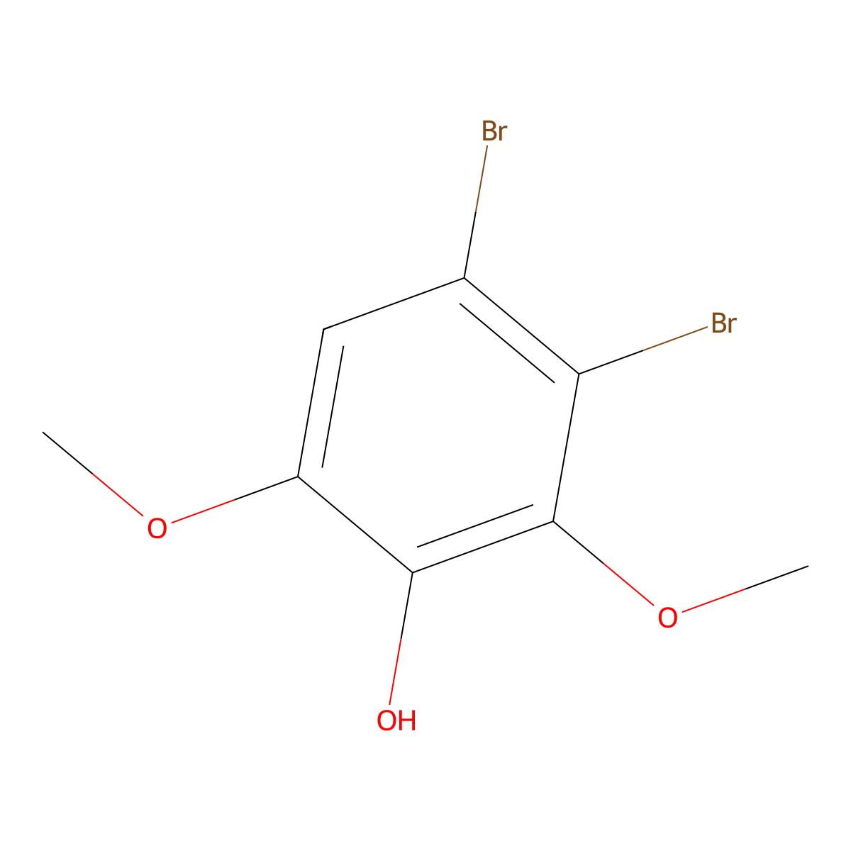 3,4-Dibromo-2,6-dimethoxyphenol molecular structure, CAS 66140-08-7