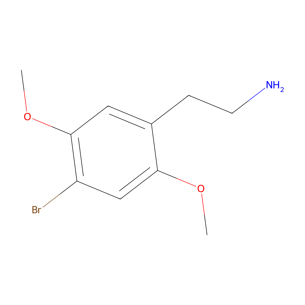 4-Bromo-2,5-Dimethoxyphenethylamine molecular structure, CAS 66142-81-2
