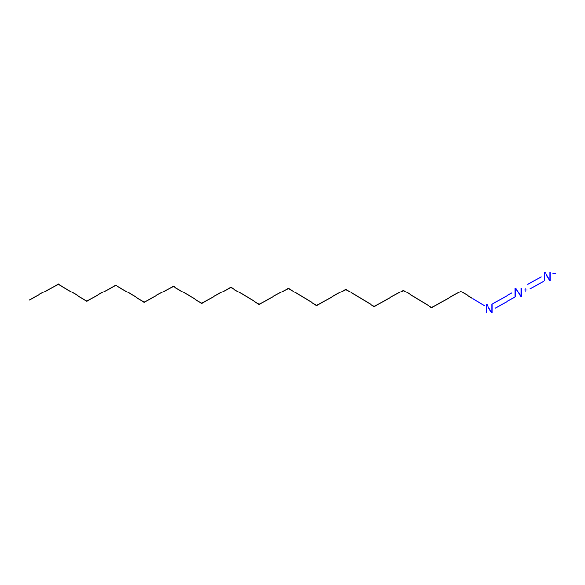 Hexadecyl azide molecular structure, CAS 66143-67-7